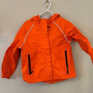 REI Vibrant Orange Kids Raincoat